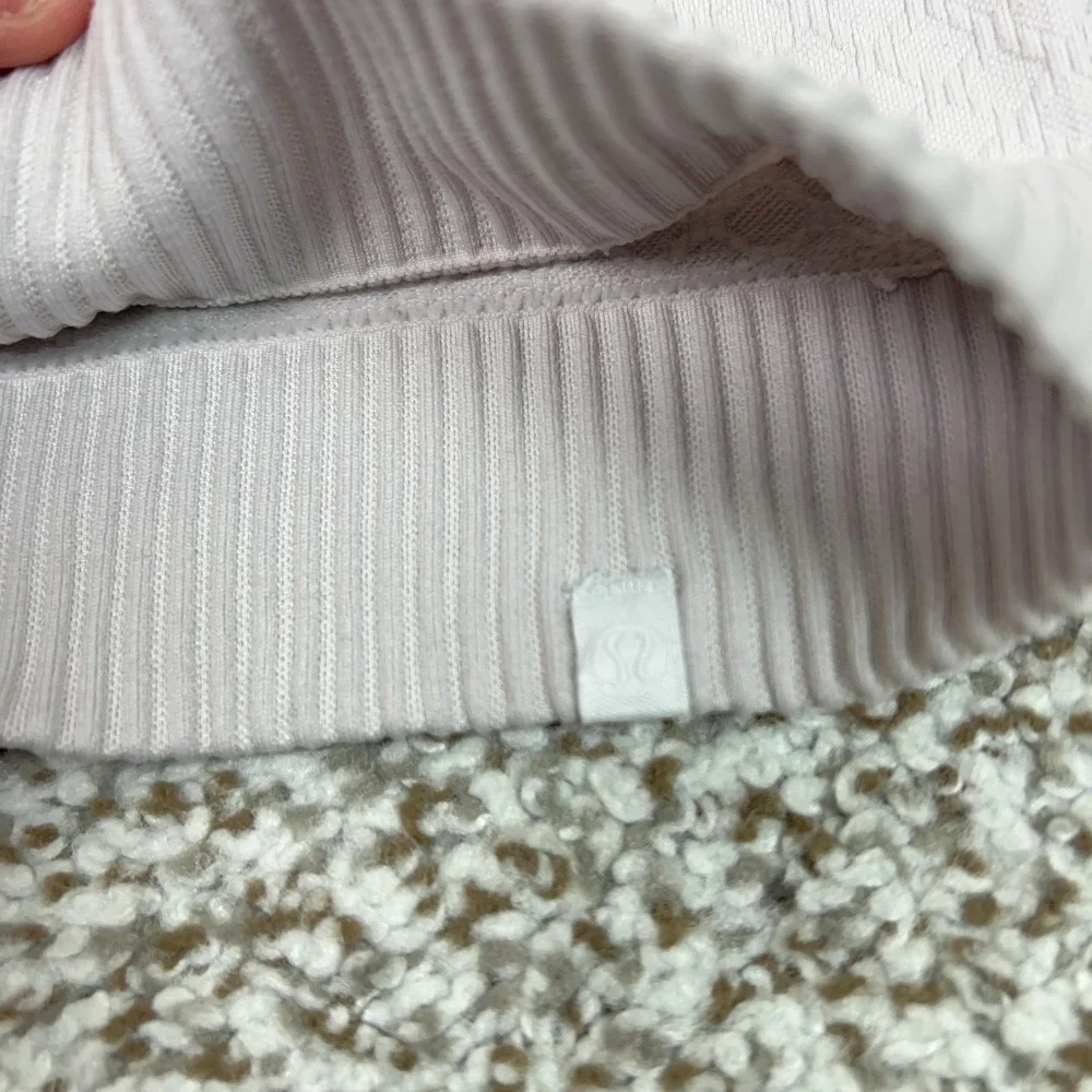 Lululemon Hoodie Womens‎ Small White Seamless Pullover Thumbholes Athletic Top